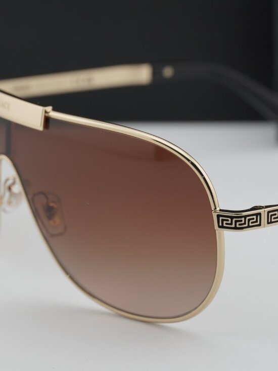 Versace VE2293 1252/13 Square Sunglasses – Gold/Brown Gradient